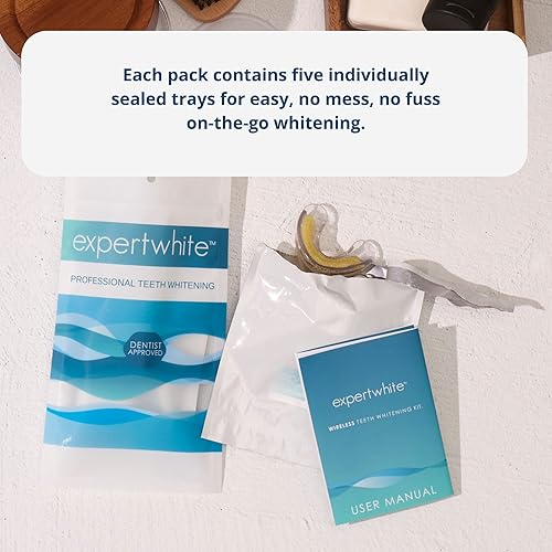 Miniatura 4 de Bandejas blanqueadoras de dientes precargadas al 35% para el hogar (5 bandejas selladas individualmente precargadas con gel de fuerza profesional,