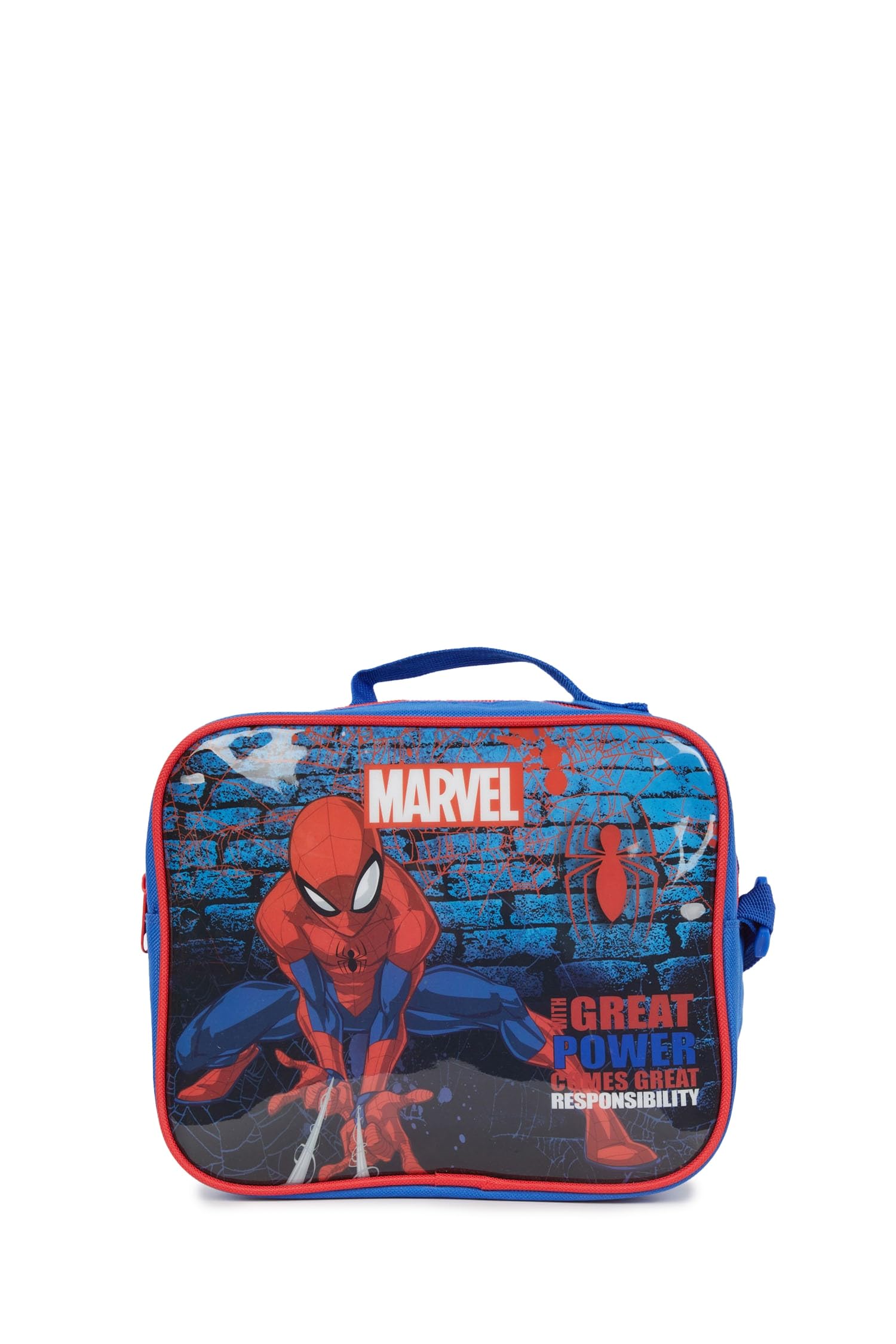 DeFacto Erkek Çocuk Erkek Çocuk Marvel Spiderman Beslenme Çantası, Mavi, N/A