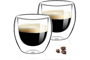 Qeirudu 3 oz Double Wall Glass Cups: Clarity and Insulation for Espresso Enthusiasts