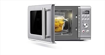 Breville BMO650SIL the Compact Wave Soft Close Countertop Microwave Oven, Silver & Cuisinart CPT-160 Metal Classic 2-Slice Toaster, Brushed Stainless