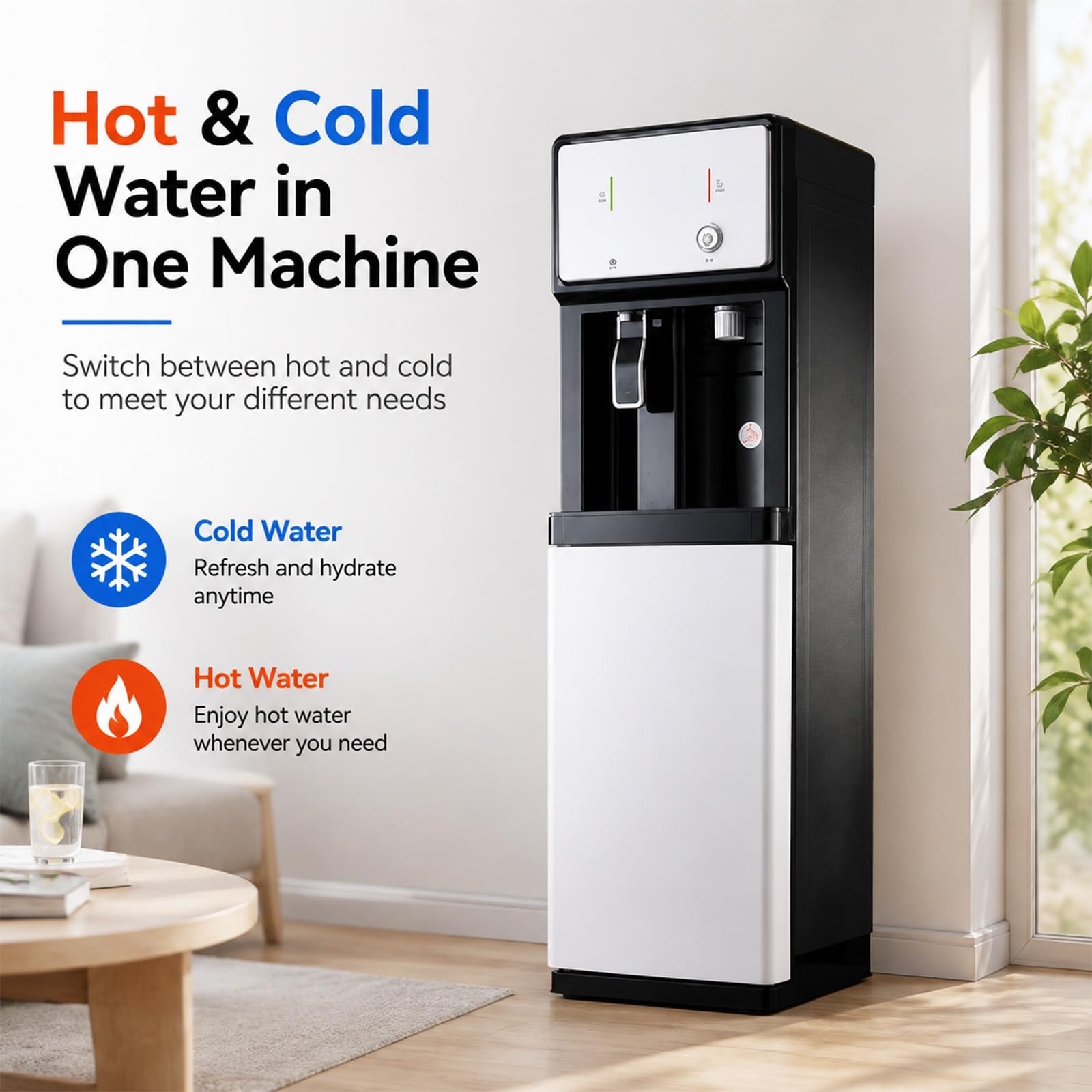 Distributeur Sol Chargement Bas 3s 3-en-1 Chaud/Froid/pièce Silencieux
