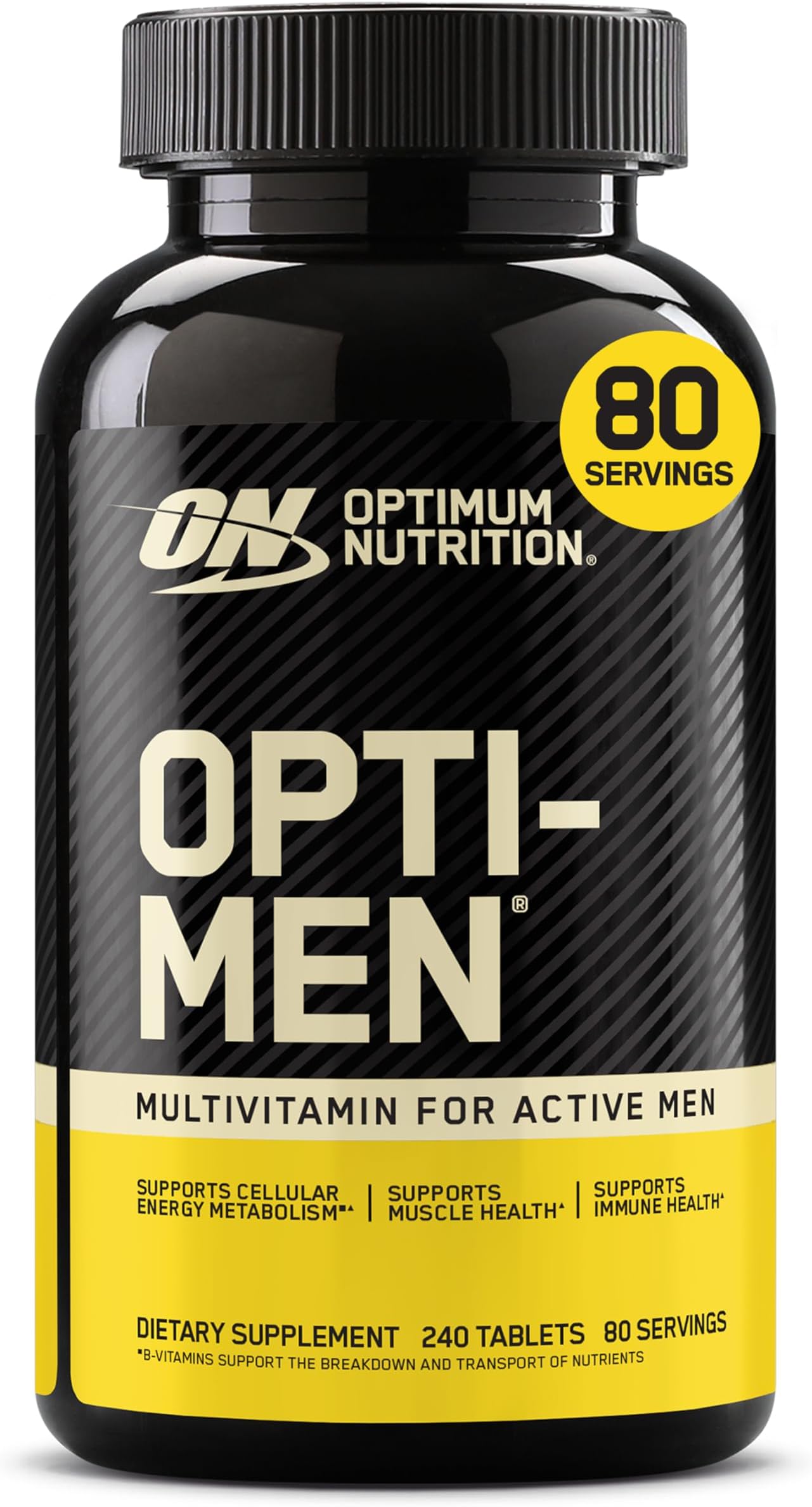 Optimum Nutrition Opti-Men Daily Multivitamin for Men, Immune Support Supplement with Amino Acids, 80 Day Supply, 240 Count, (Packaging May Vary)