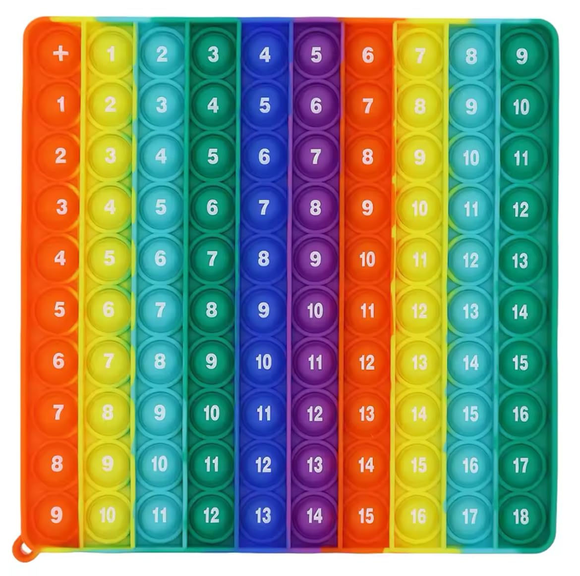 Ranzah Timetable & Addition Pop Fidget Toy 9x9 Multiplication & 9+9 Addition Bubble Popper Sensory Poppet for Kids ADHD Stress Anxiety Relief School Toddler Toy Squishy Squeeze Math Gift Travel Toy - Image 3
