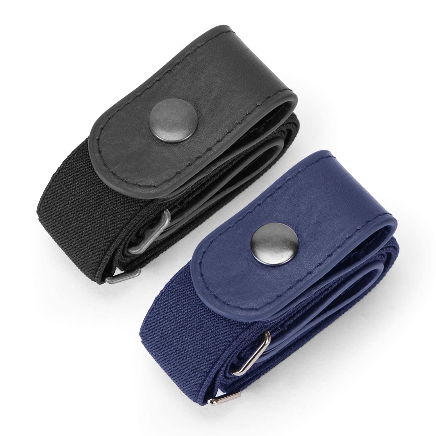 Sponsored Ad – 2 Pack No Buckle Elastic Belt for Women Men, Buckle Free No Bulge No Hassle Invisible Stretch Belt for Jeans Pants Trousers