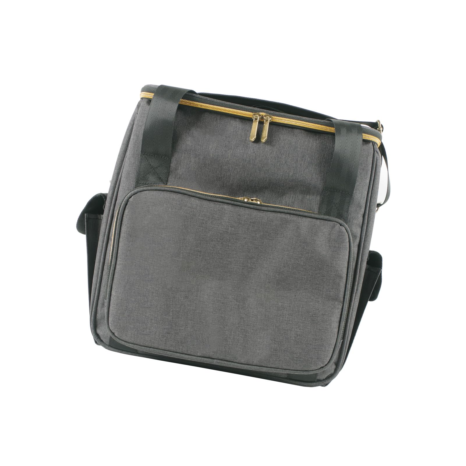Estuche de Almacenamiento de Discos, Capacidad para 45 Registros Estuche de Transporte de Discos de Tela Catiónica Impermeable Protector para álbum con Asa, Correa para el Hombro y Cuatro