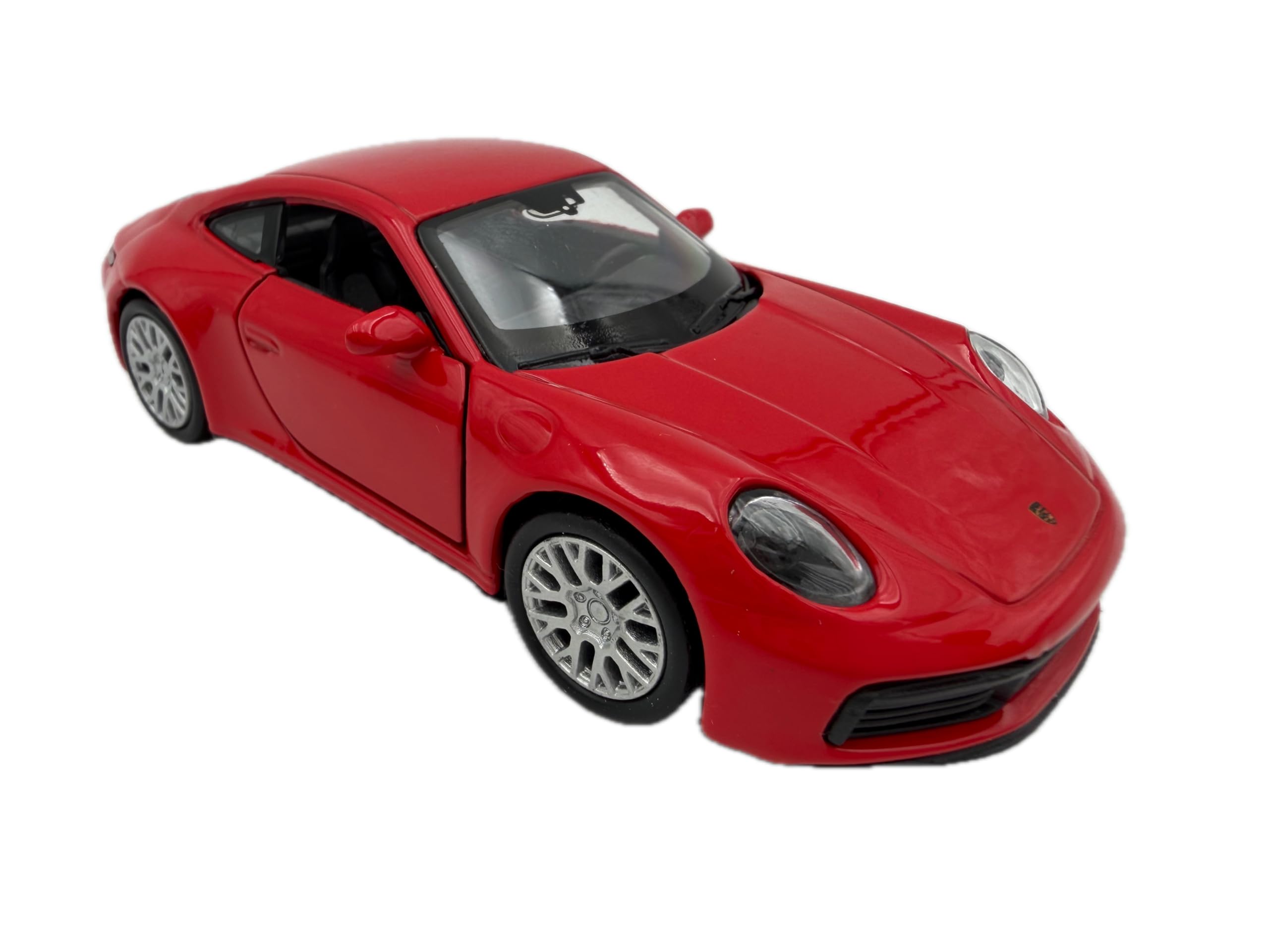 DROMADER Porsche 911 Carrera 4S model car 1:39, red - Detailed collector's model Welly | Miniature vehicle
