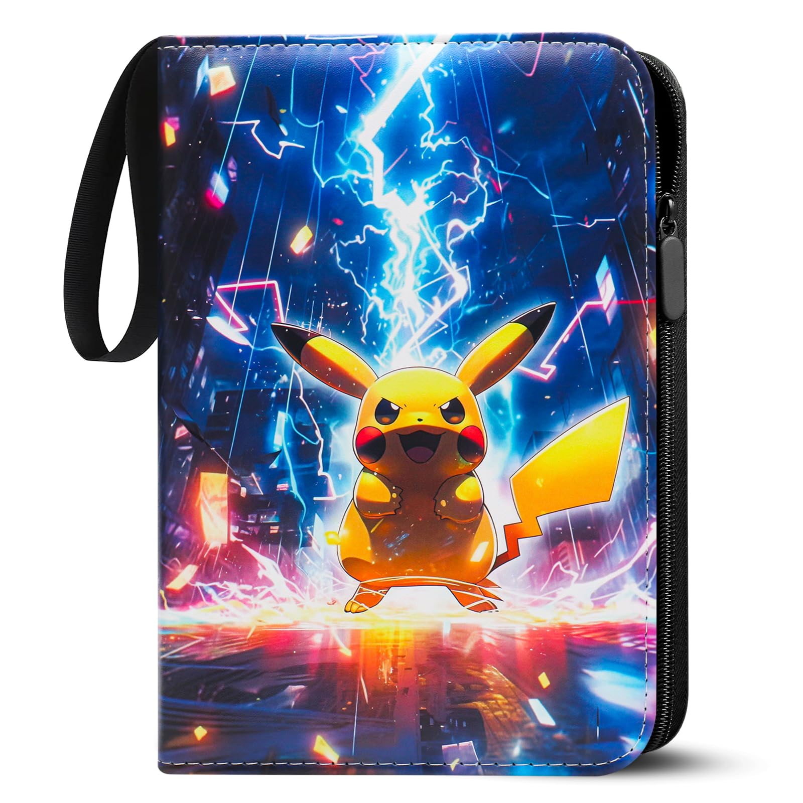 LYAILOOGXL Pokemon Sammelalbum 400 Karten, Sammelkarten Album mit 50 Abnehmbaren Hüllen,PU-Material mit wasserdichter Oberfläche, Sammelmappe Geschenk für Kartensammler