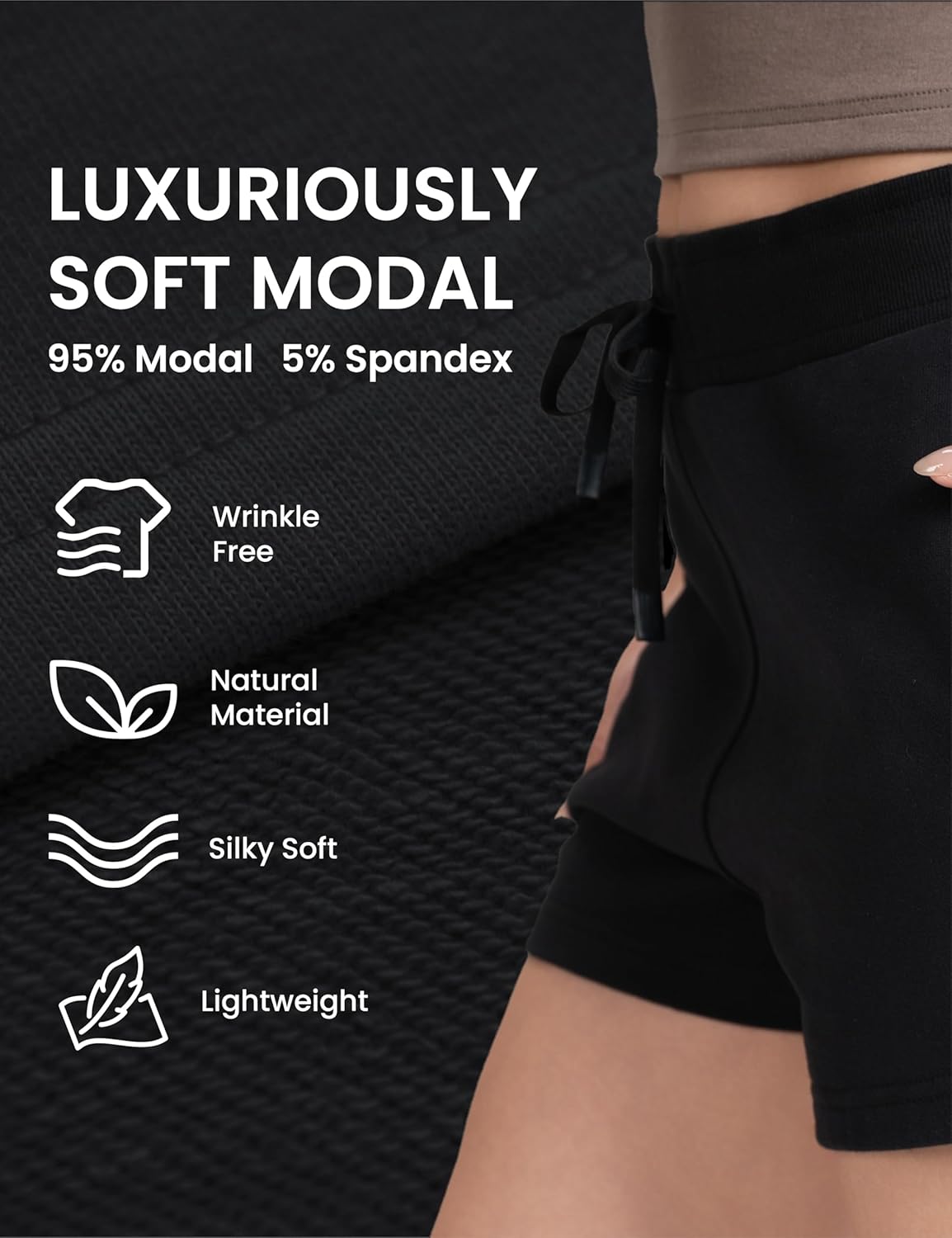 Summer SweatShorts for Women - Cotton Drawstring French Terry Comfy Casual Lounge Shorts Cute Shorts for Workout - Image 6