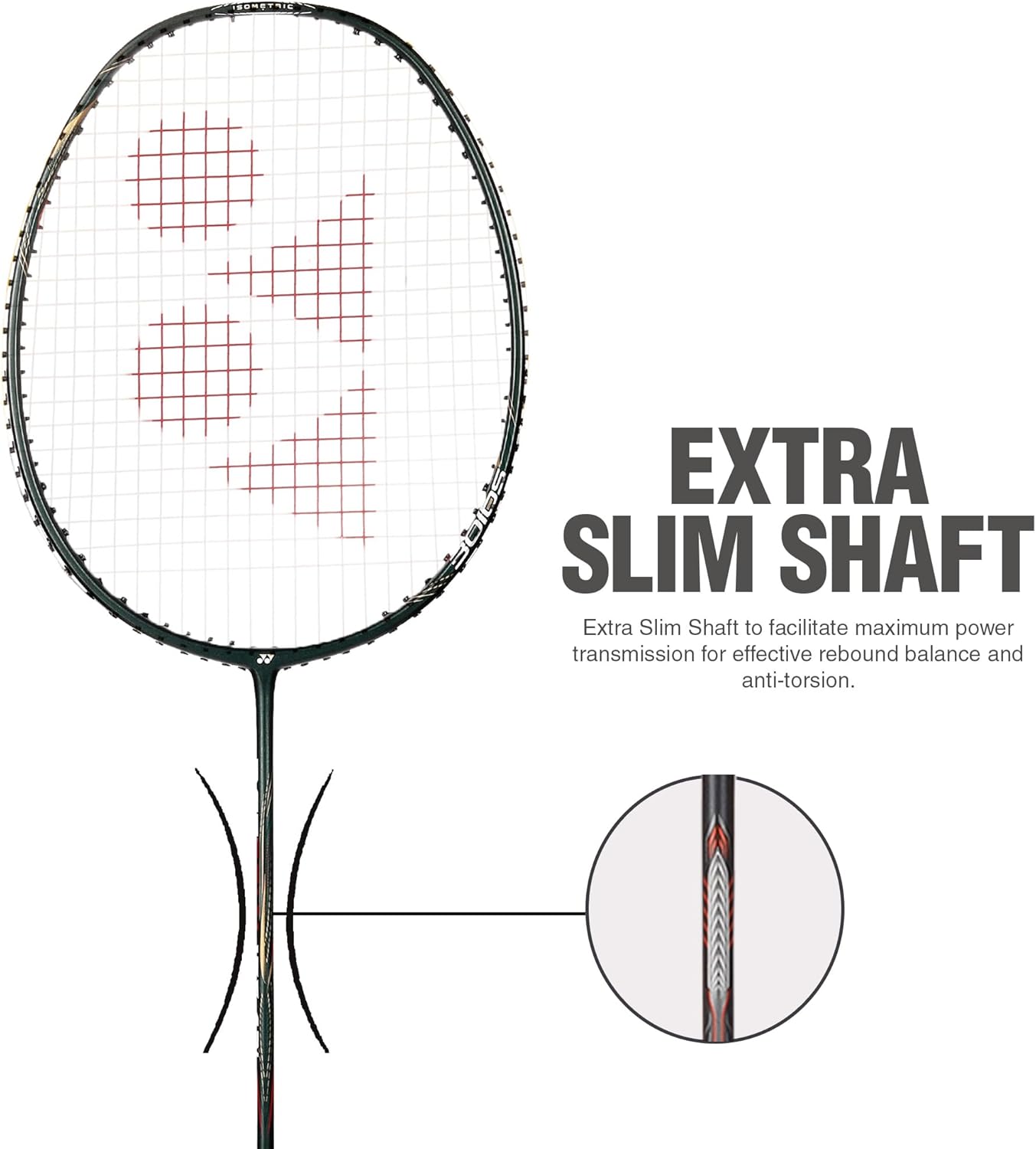 YONEX I-Series Strung Badminton Racquet, 5U G4 | Graphite Badminton Racket for Intermediate Players | 30 lbs Tension | Astrox Lite 37i,43i,45i Voltric Lite 35i,40i,47i Developed in Japan
