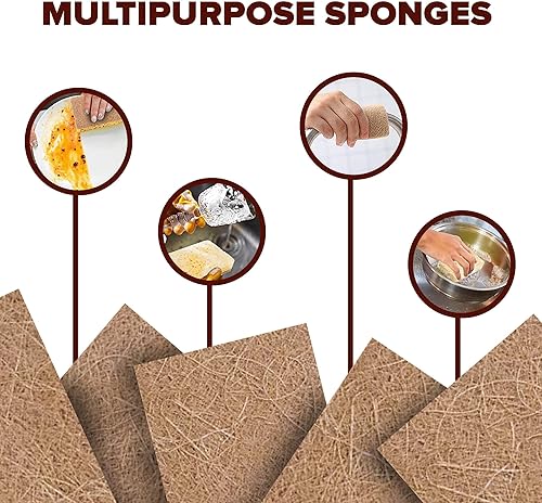 Miniatura 4 de Naturals 6 esponjas ecológicas de esponja de cocina