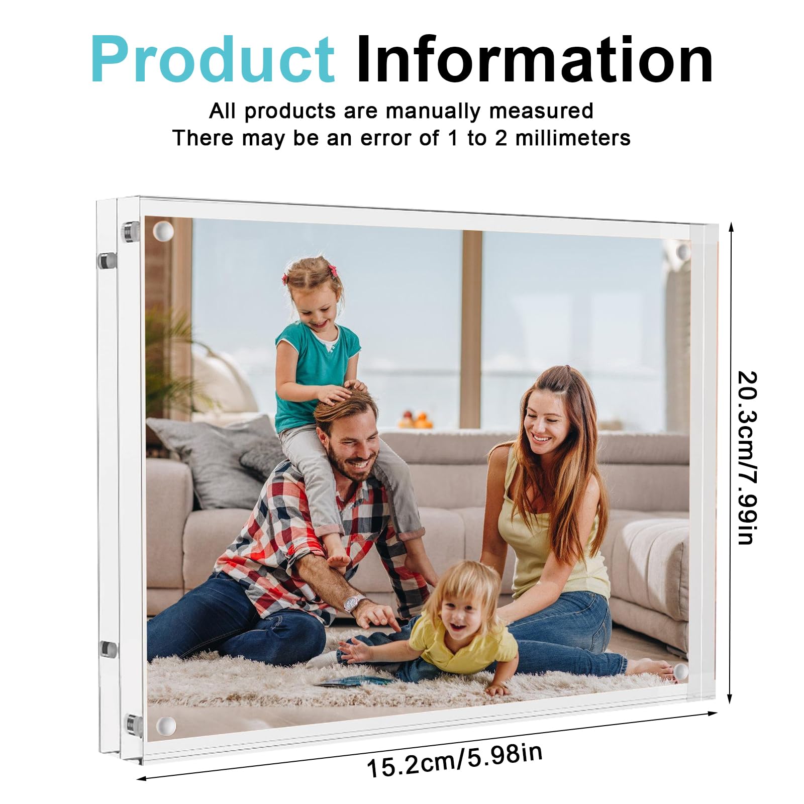 Szaboviktoria Acryl Bilderrahmen 13x18 Cm - Rahmenloser Doppelseitiger Fotorahmen