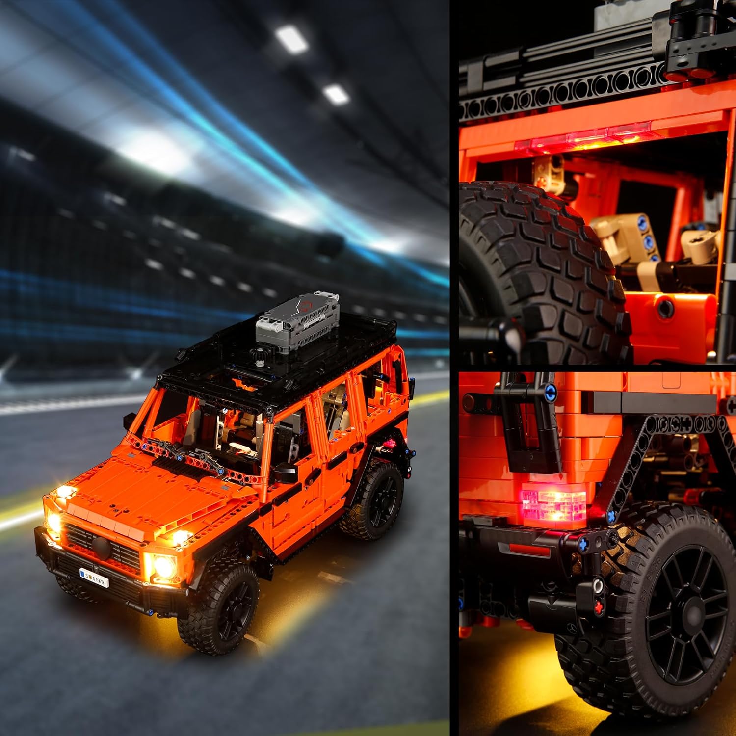Vaodest Led Light for Lego 42177 Technic Mercedes-Benz G 500 Professional Line Building Blocks Model,Design and Configuration Compatible with Model 42177(Led Light Only, Not Building Block Kit)