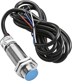 Heschen M18 Interruptor de sensor de proximidad capacitiva, tipo escudo, LJC18A3-5-Z/CX, Detector 1-5mm, 10-30VDC 200mA, NPN NO+NC, 4 cables, CE