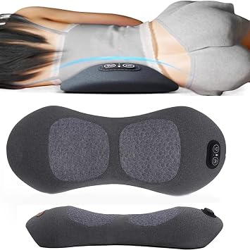 Triple Fusion Back Massager-2026 Uptodate 3-in-1 Back Massager with Traction Lifting and Vibration Massage and Heat Compress for Neck and Shoulder and Back Black