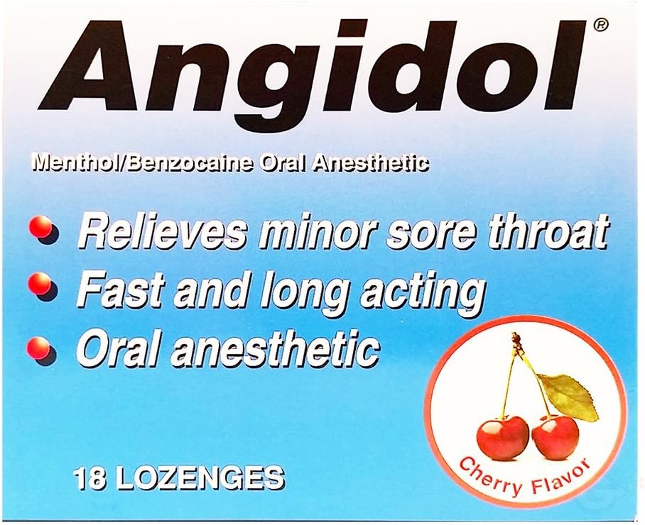 Angidol Oral Anesthetic 12 Lozenges