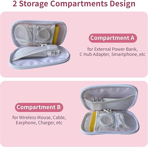 Miniatura 3 de Funda organizadora de artículos electrónicos, organizador de cables, bolsa de tecnología esencial de viaje, adecuada para cargador, cable, teléfono,