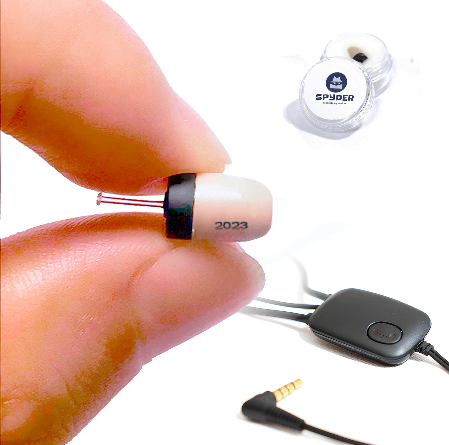 Nuovo Auricolare Invisibile spia Spyder Nano Pro 2024 senza fili con microfono Sottile Ultrasensibile al sussurro, Micro auricolare Professionale, Qualità premium Nuovo Auricolare Invisibile spia Spyder Nano Pro 2024 senza fili con microfono Sottile Ultrasensibile al sussurro, Micro auricolare Professionale, Qualità premium