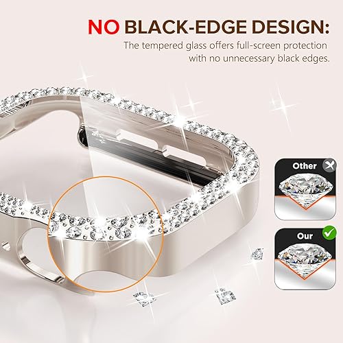 Miniatura 43 de KADES - Funda protectora brillante compatible con Apple Watch Series SE, SE 2022, 6, 5 y 4 de 44 mm, con protector de pantalla incorporado