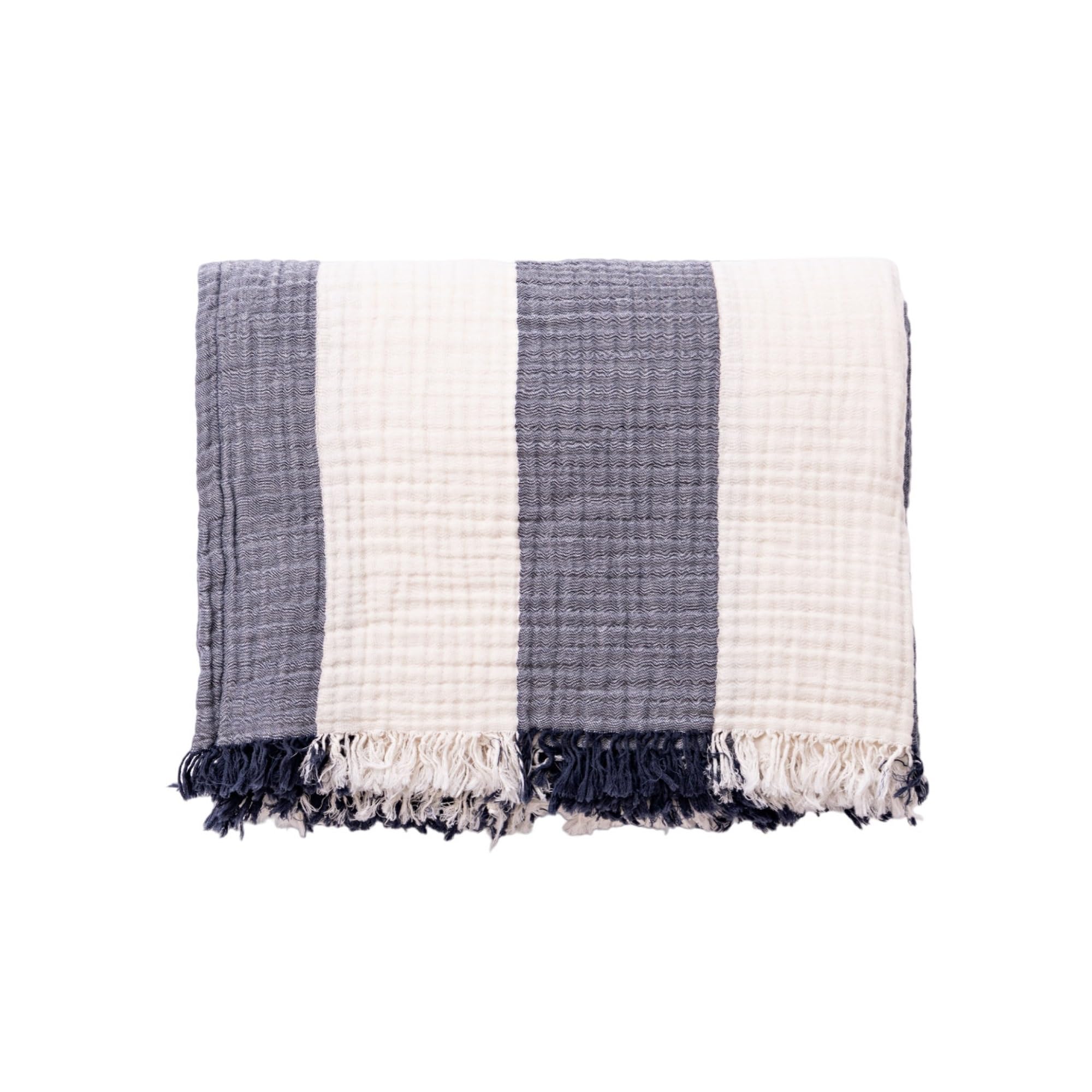 Scalpers – Suave Manta Rayas 140x190cm 100% Algodón 240gsm Navy Mediterranean Home SC