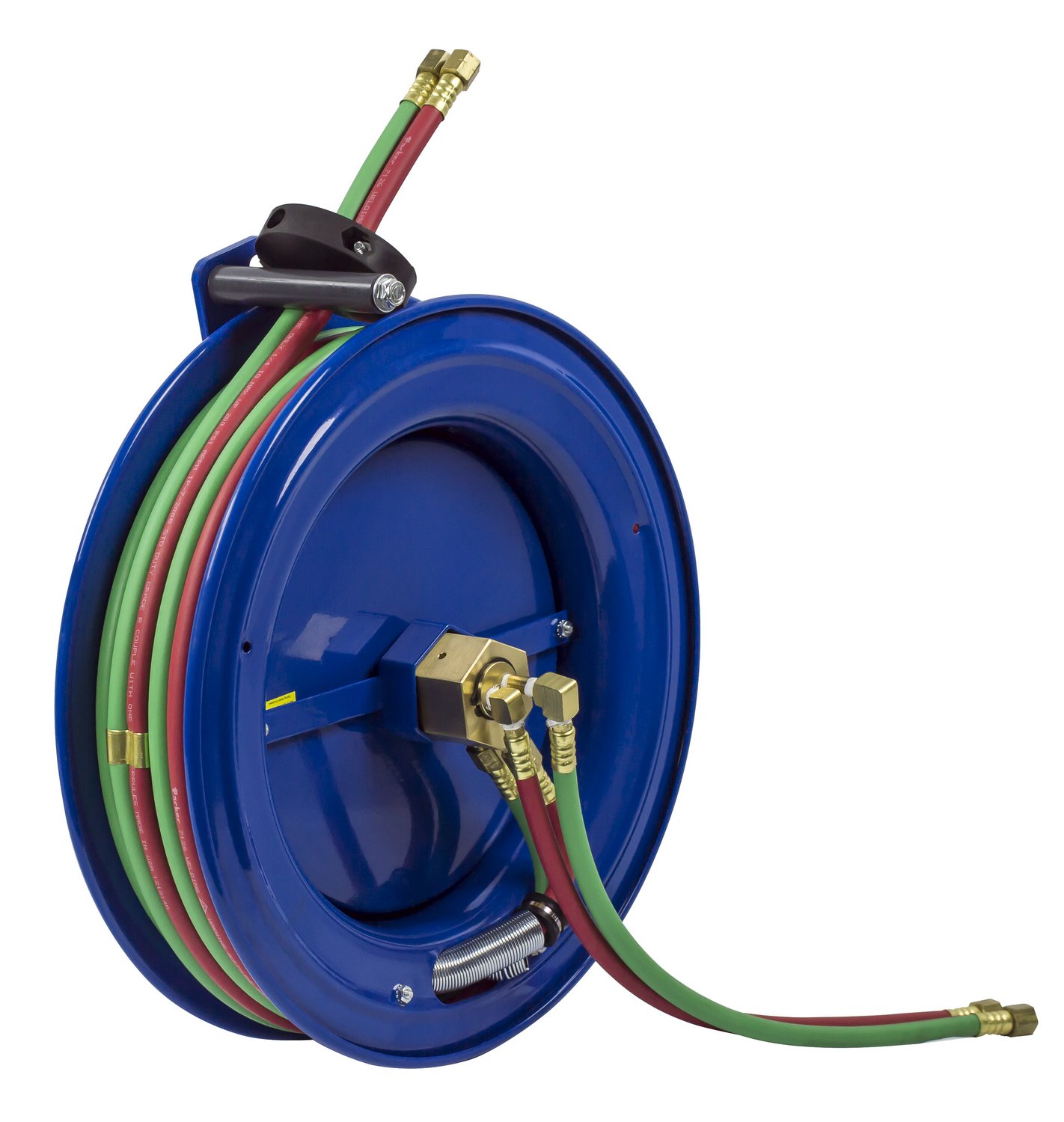 Coxreels SR17WT-150 "T-Grade" Side Mount Spring Rewind Welding Reel Dual Fuel Gas Hose: 1/4" I.D., 50' hose, 200 PSI, right mount