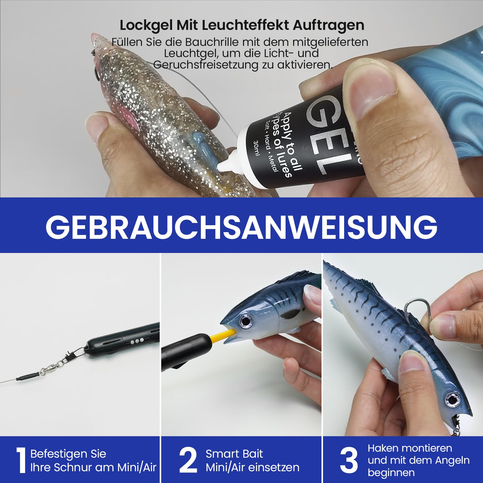 KANAMA SmartDrive Soft Bait Per Smart Bait Mini & Air, Esche Da esca da 7.1 Pollici Per Acqua Dolce E Salata