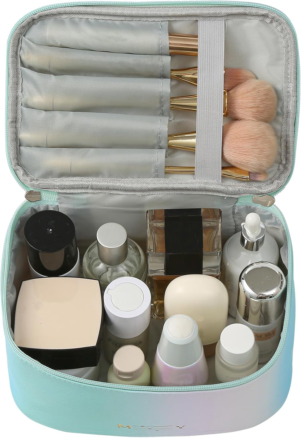 Gradient Makeup Bag Small Cosmetic Bags for Women Ladies Zipper Pouch Makeup Organizer Waterproof Cute Green Pink Blue(Rainbow Green) 9 71uTq7wPZGL. AC SL1500