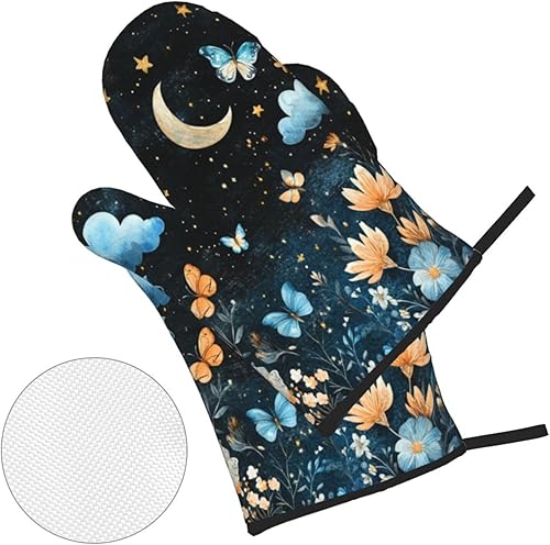 Miniatura 145 de Manoplas de horno y soportes para ollas, arte de mármol blanco y dorado, juego de 4 guantes de cocina resistentes al calor, antideslizantes