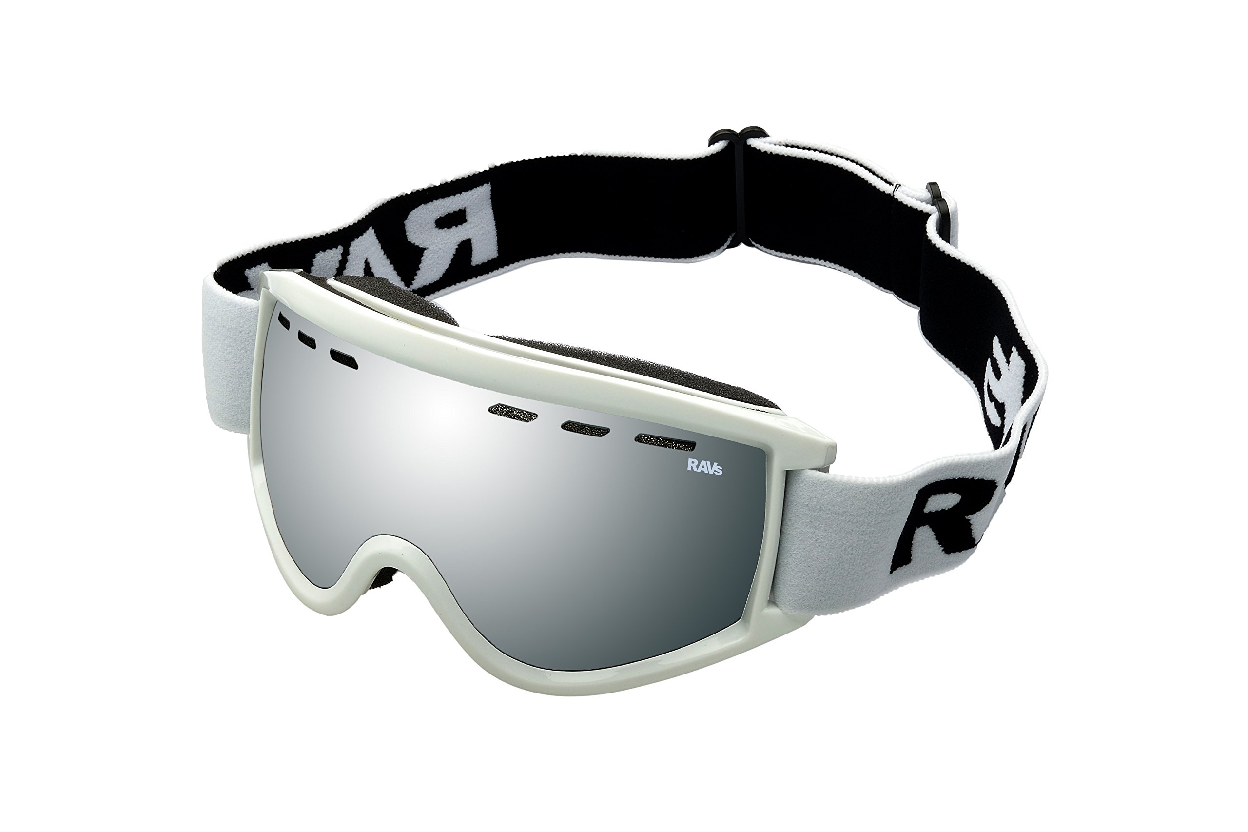 Lunettes de ski RAVS super taille bicolore avec double verre miroir compatible casque - 2