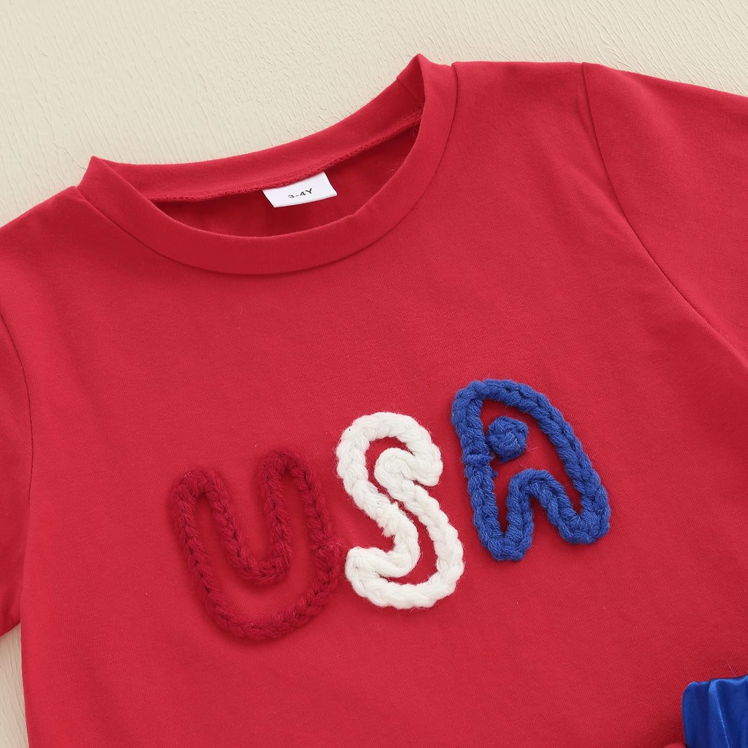Bonangber Toddler Baby Girl 4th of July Outfit Short Sleeve T-Shirt Stars Tulle Skirt Set Cute Girls 4th of July Outfit