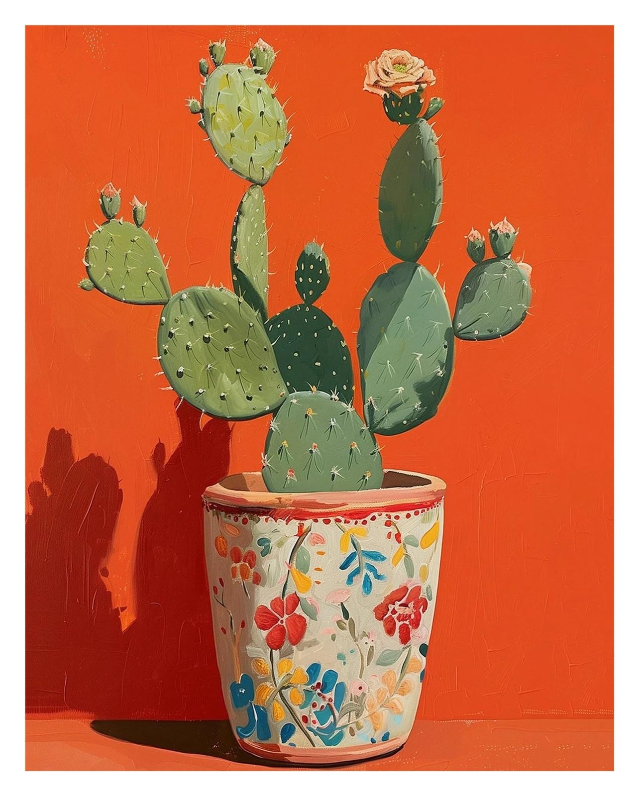 Affiches botaniques de cactus pour réchauffer un mur blanc | Tableau moderne 40x60cm
