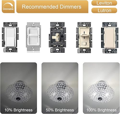 Miniatura 4 de Generic Bombilla LED regulable T6 E12, 3000 K, blanco suave, 2 vatios (equivalente a 25 W), 200 lm, base de candelabro pequeño, bombillas tubulares