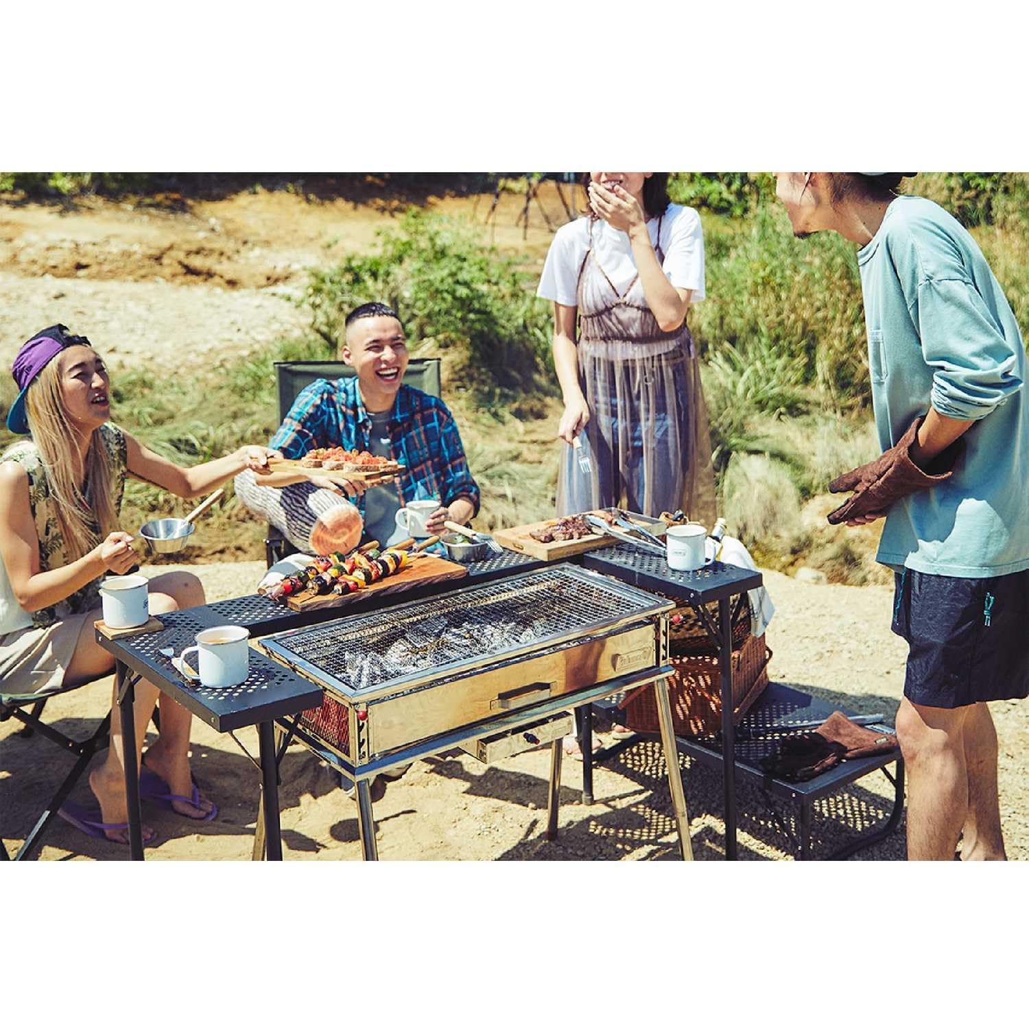 Amazon.co.jp: テーブル 3ウェイBBQテーブルセット アウトドア