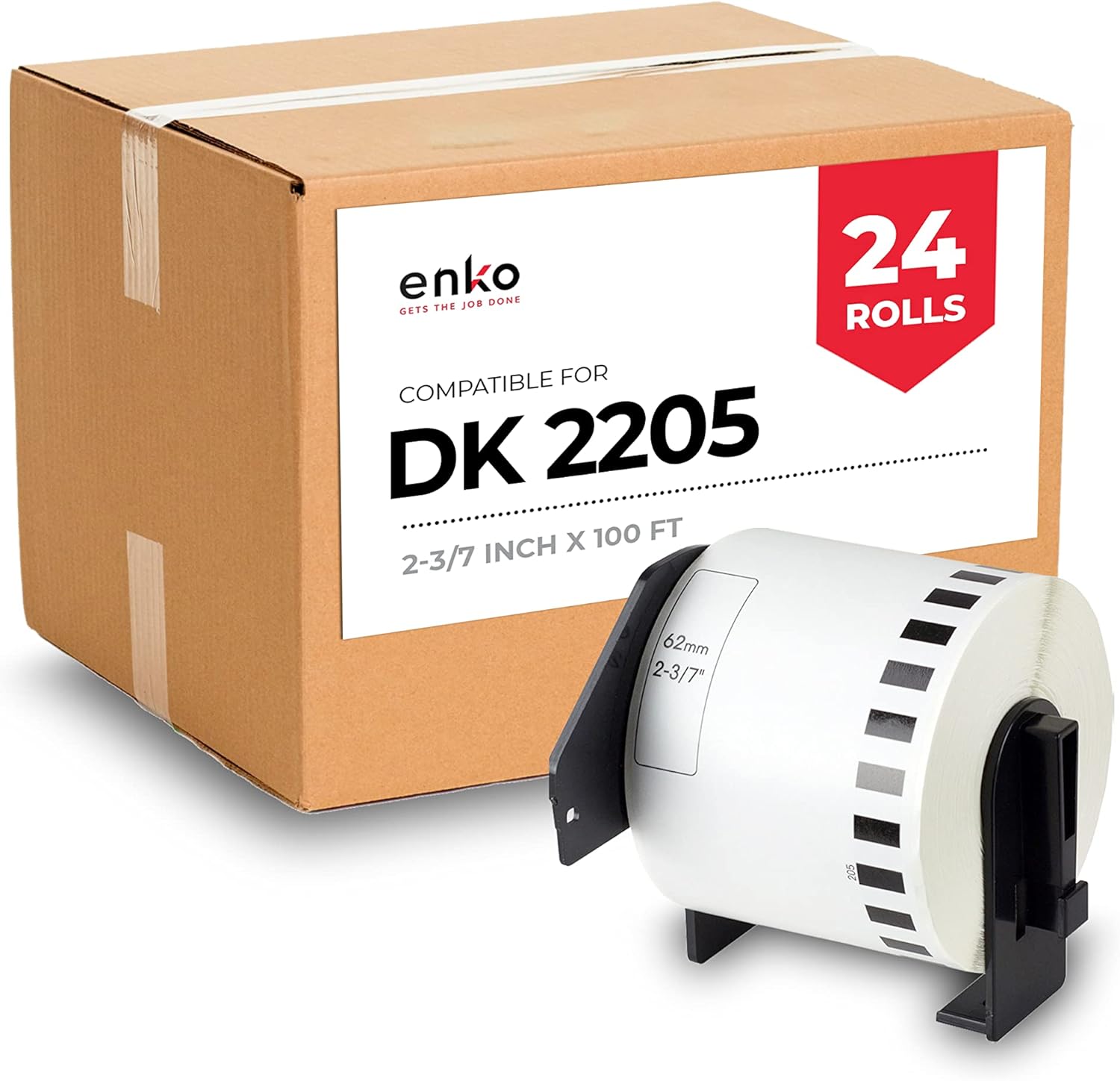 最新デザインの Enko Dk 25 連続紙ラベル 2 4 インチ X 100 フィート Brother Ql