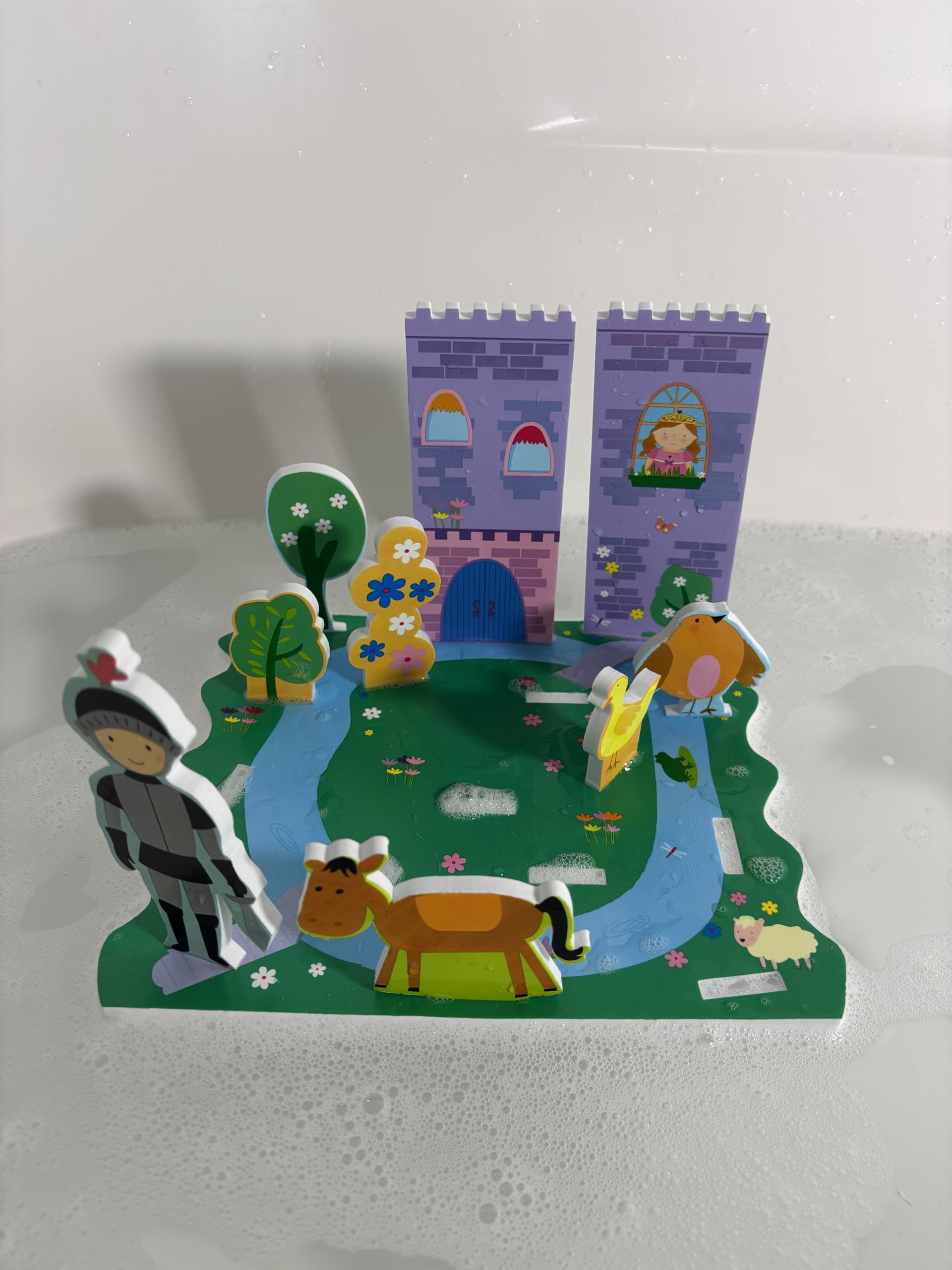 Buddy & Barney Bath Time Build & Play - Enchanted Castle, Pastels, Contemporary colors, medium - Image 4