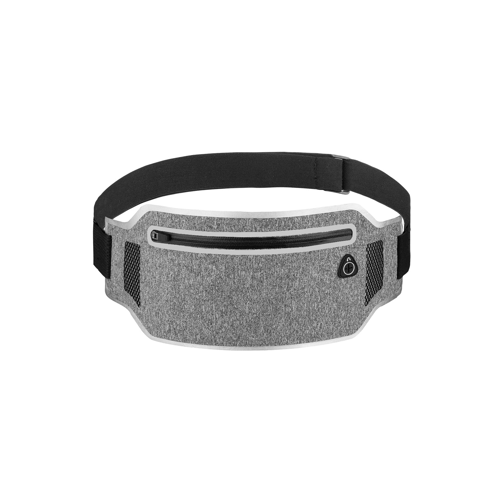 Ahijklmn Running belt,Slim Running Waist Fanny Pack Runner Exercise Phone Belt Hip Pouch Bag for Women Men iphone Samsung (White Grey)