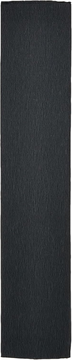 folia 822199-10 Crepe Paper, 10 Black, Each Layer Approx. 50 x 250 cm, 32 g/m², Very Elastic and Thin Paper, with an Uneven and Rough Surface