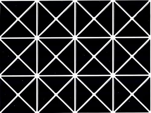 LONGKING - Azulejos de 10 hojas para loseta en muro de cocina y baño, azulejos pequeños con patrón triangular negro con lechada blanca, 10.5 x 10.5 disponible en Yaxa Guatemala