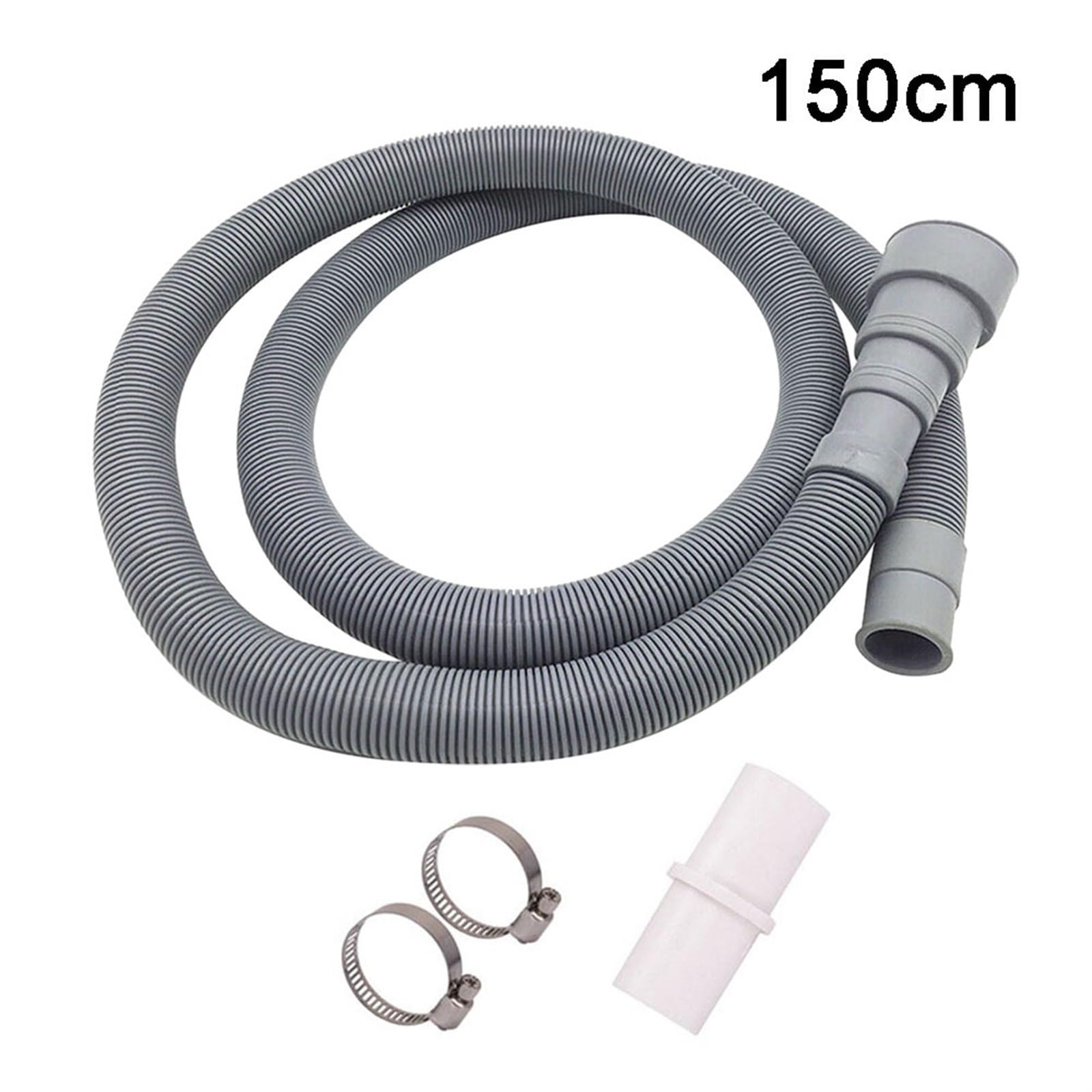 Adaptador de manguera de drenaje, manguera de lavadora 70/150/200cm tubo de drenaje Lavavajillas desagüe manguera de drenaje tubo de extensión con abrazaderas de manguera Juego de accesorios para