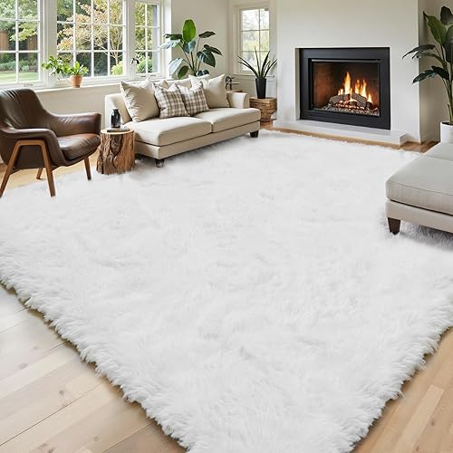 Miniatura 66 de Tapetes para sala de 6 x 9, tapetes de pelo largo grandes y suaves, tapete de área afelpado para dormitorio, decoración estética del hogar para Gris