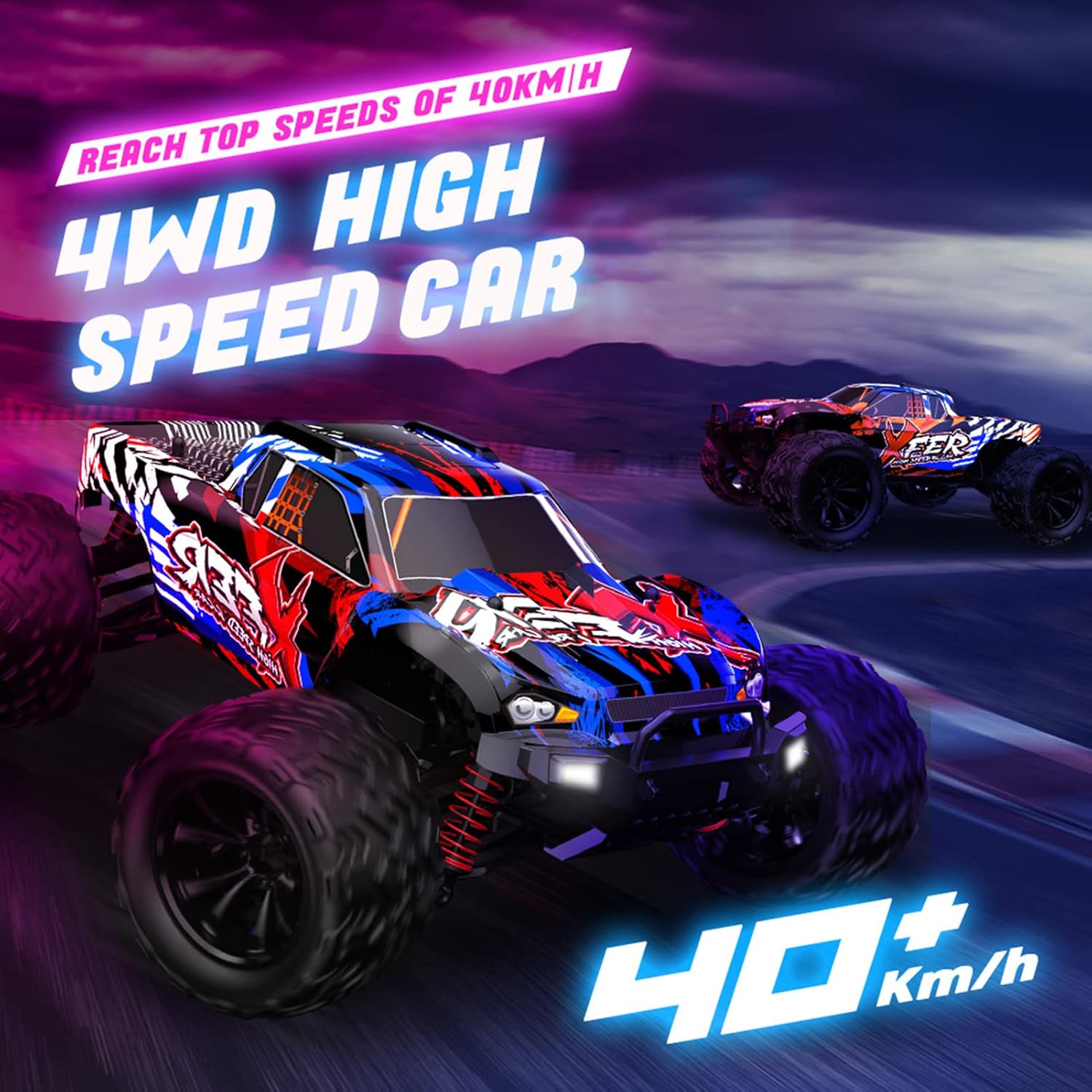 GoolRC Remote Control Car 1/16 2.4GHz 40km/h All Terrain Off Road Trucks 4WD Climbing Car Gifts Full Scale 1/2 Battery