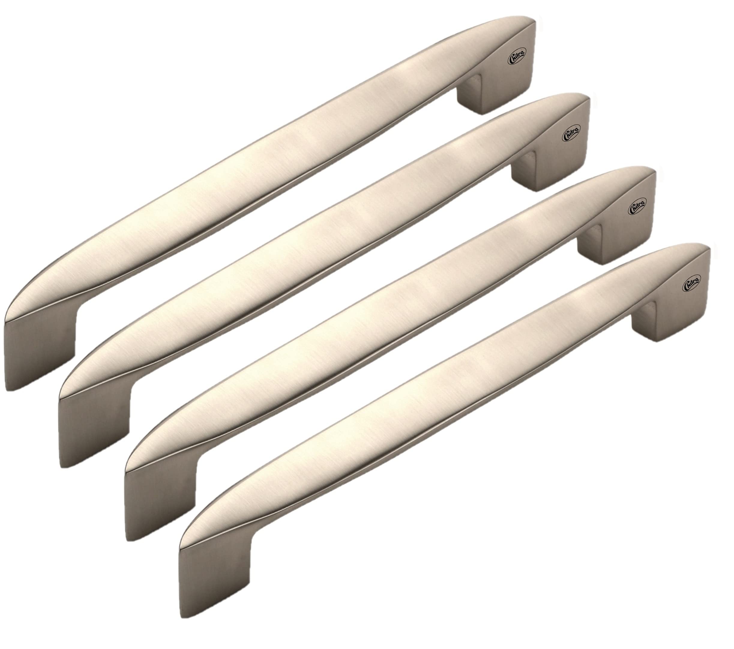 Chitra Dora 6 Inches Brass Door/Cabinet/Drawer Handles Pack of 4 (Nickel Silver Matt) (B098QQFSHY) Amazon Price History, Amazon Price Tracker