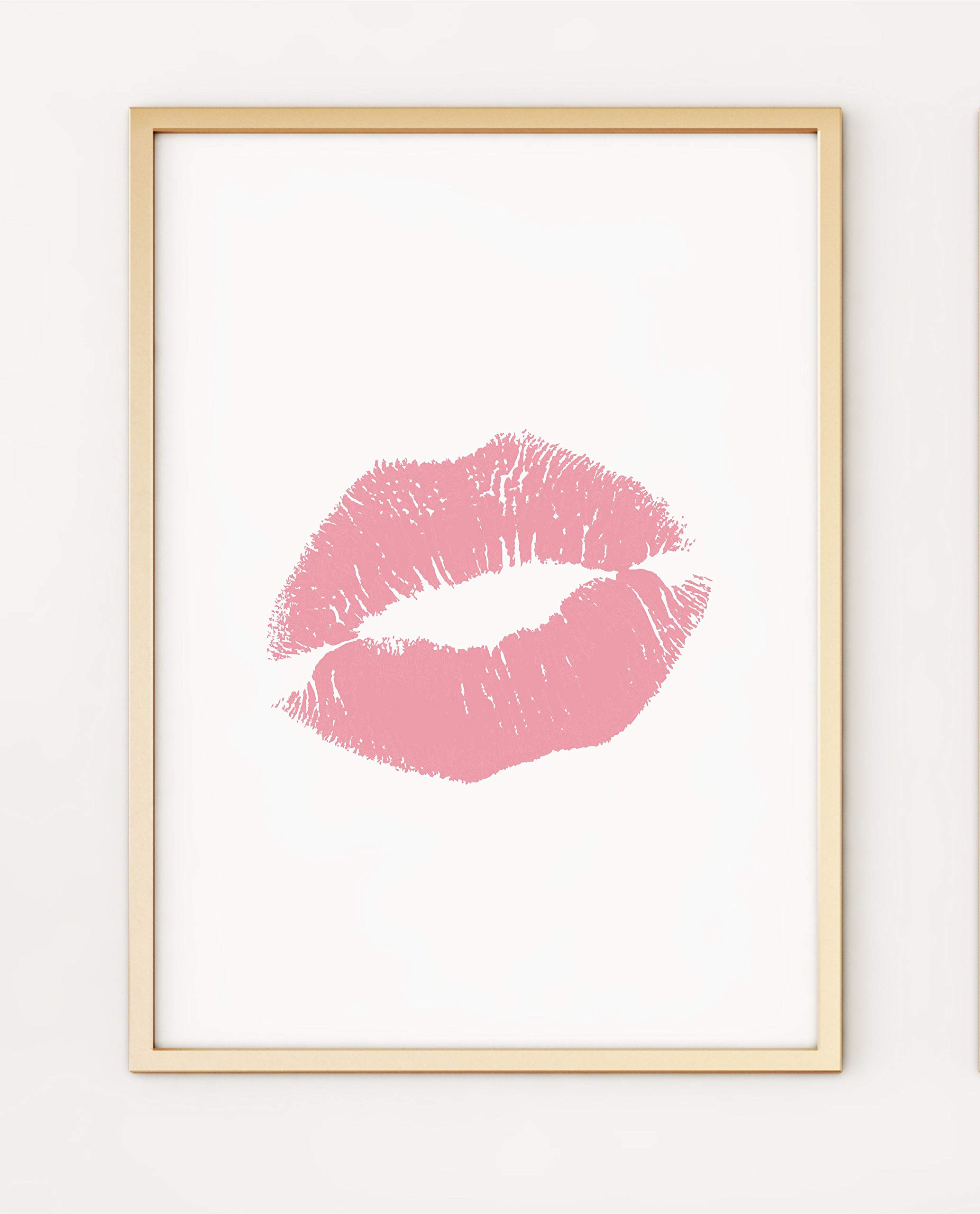 Pink Kiss Lips A4 Poster Print PO339