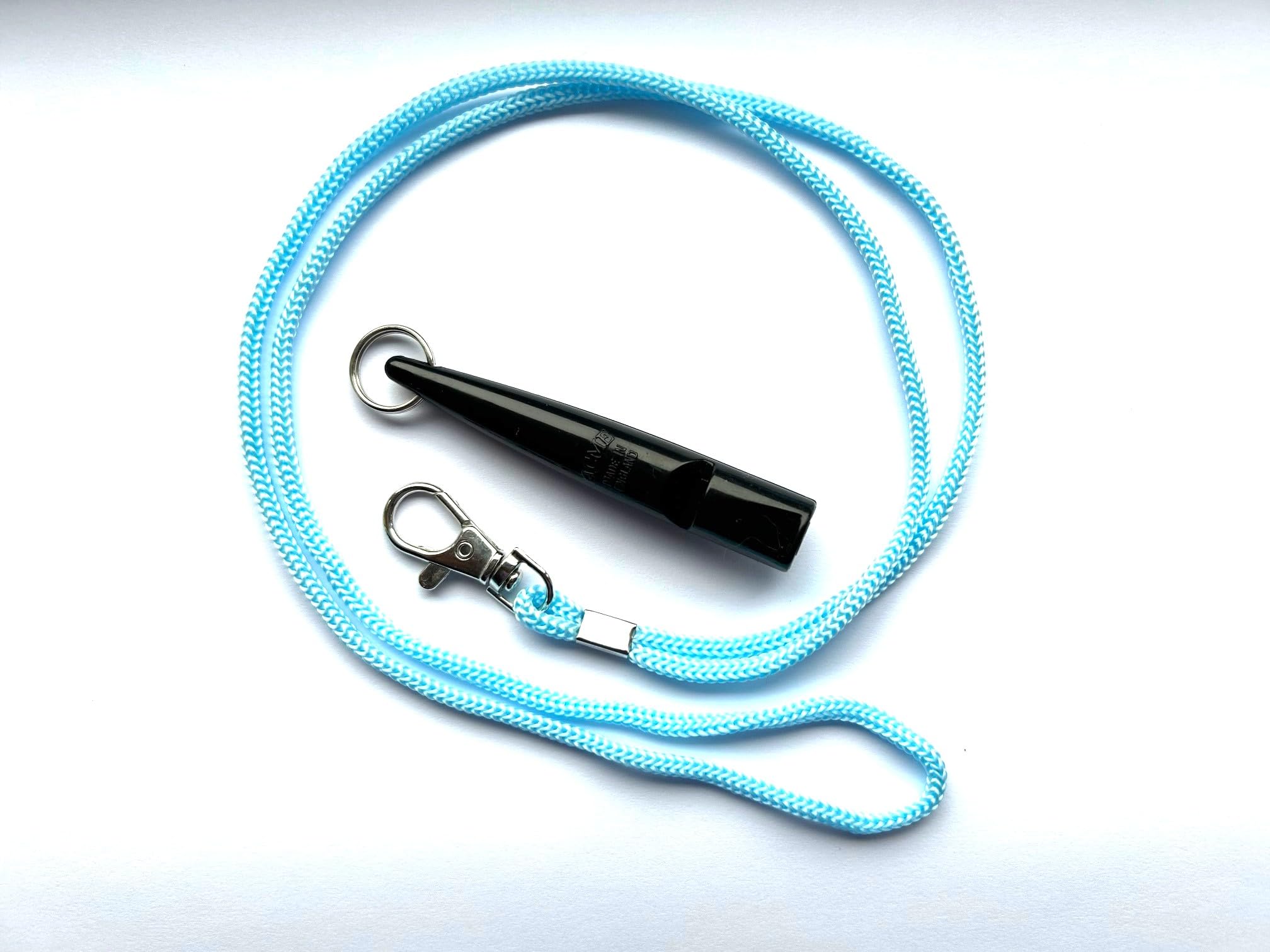 ACME 210.5 Dog Whistle - Black with contrasting blue lanyard