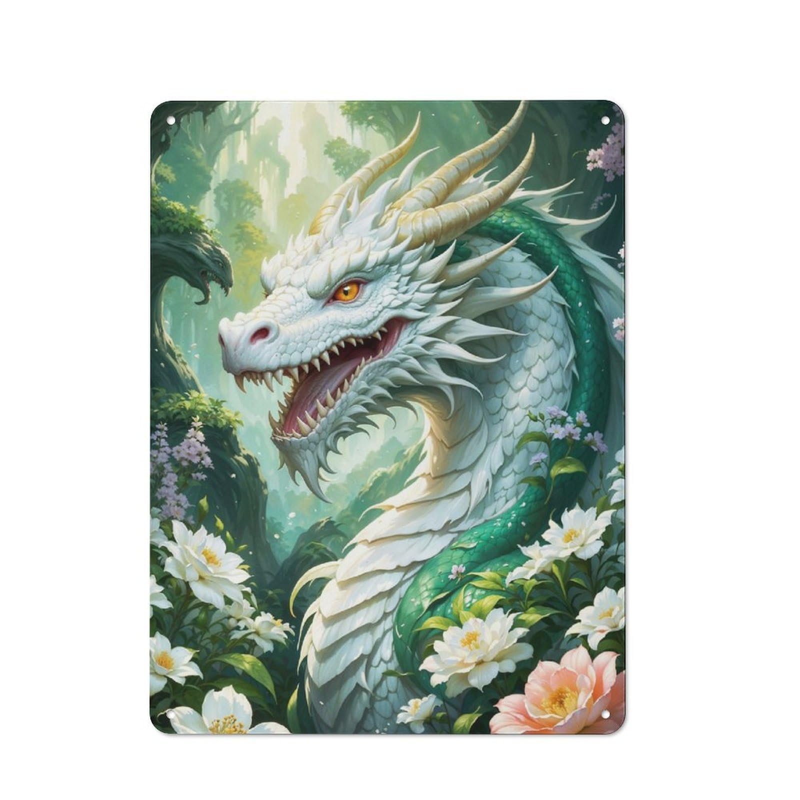 Junmoney Guardian Of The Bloom Vintage Tin Sign 40X30cm With For Guest Room Or Hallway, Suited To Wall Displays In Guest Rooms And Hallways
