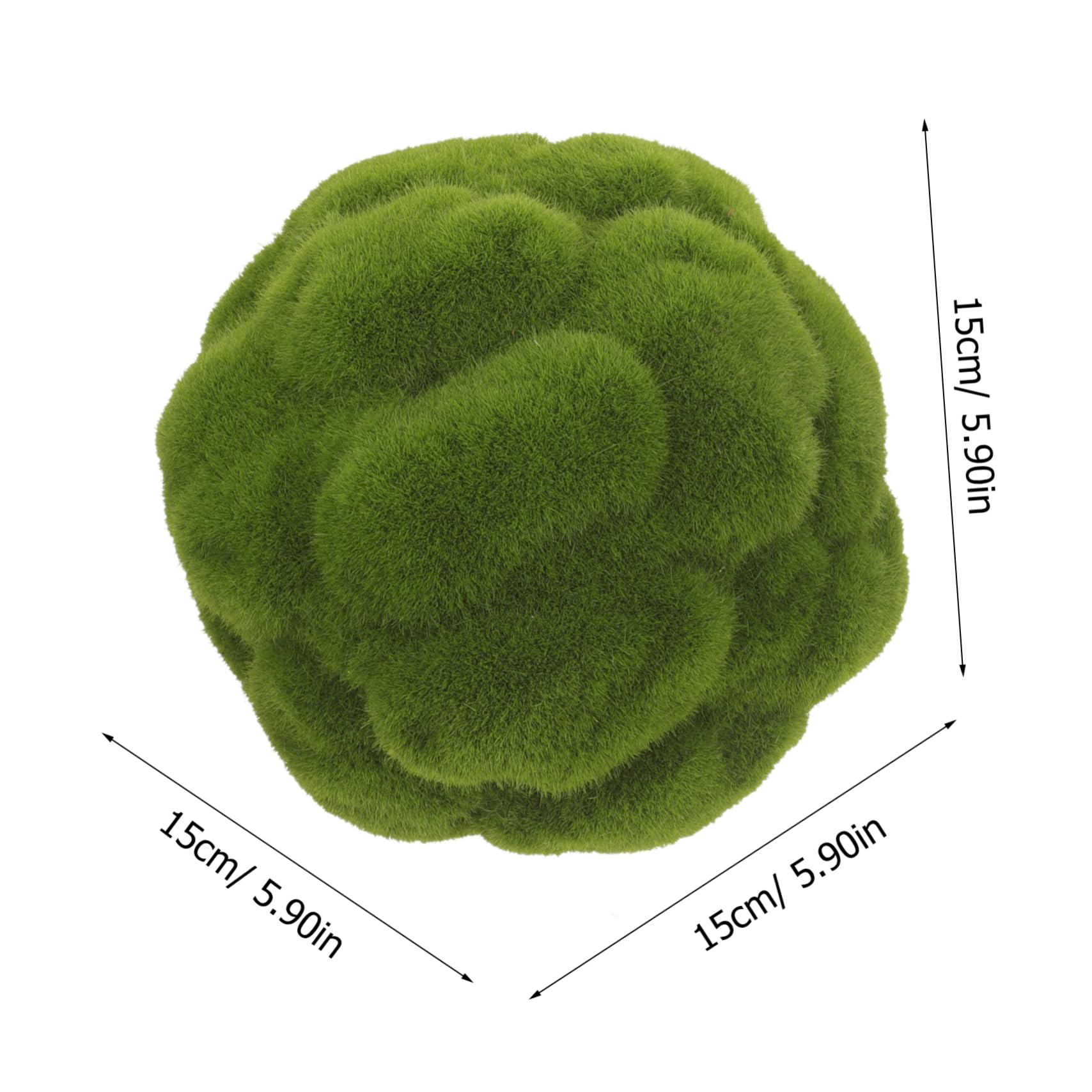 PRETYZOOM 2pcs Simulated Decor Artificial Plants House Plants Ornament Indoor Plants Topiary Balls Artificial Moss for Crafts Hanging Moss Balls Foam False Moss 10cm 15c