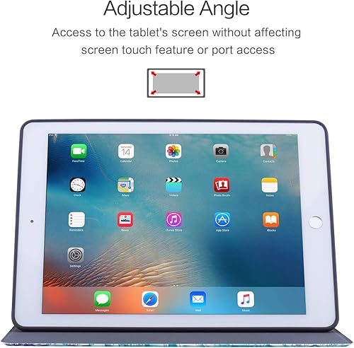 Miniatura 5 de Vimorco Funda para iPad 9.7 20182017. Funda de piel tipo libro para Apple iPad 9.7 pulgadas, soporte de múltiples ángulos de visión, también