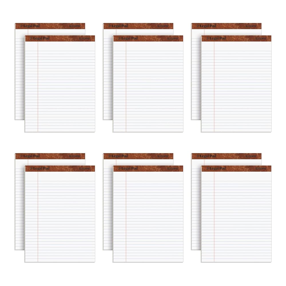 【美品】Tops Legal Pad(リーガルパッド) 50枚入り 12パッド Amazon.co.jp: TOPS The Legal Pad リーガルパッド 5 x 8インチ