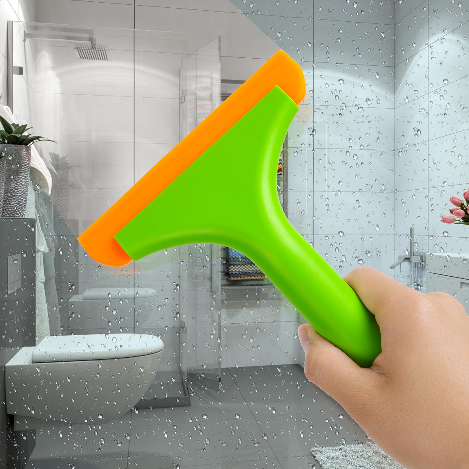 Snapklik.com : Squeegee For Shower Glass Door 2 Pack Mini Silicone ...