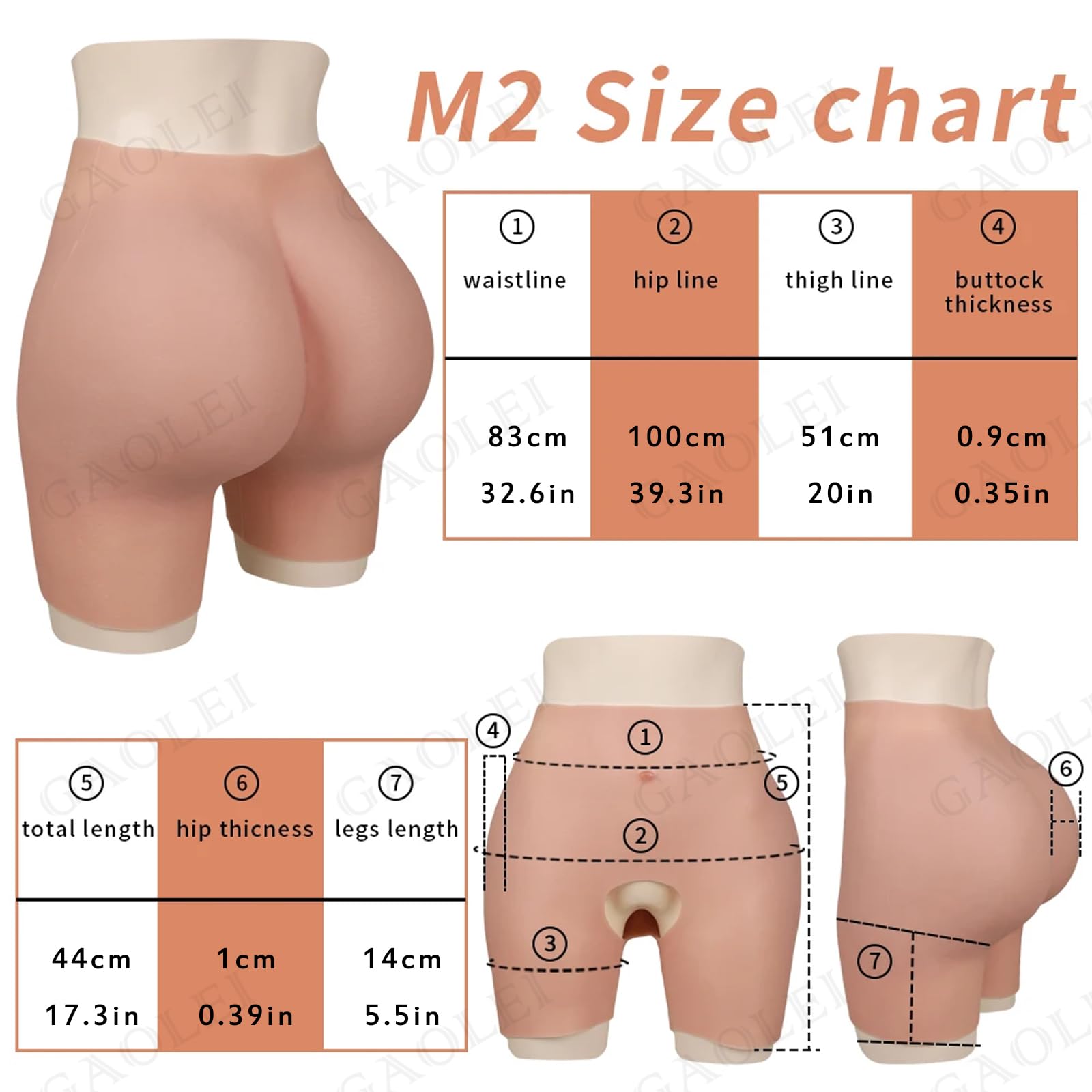 Adima Silikon Fake Butt Hose Offener Schritt Gesäß Shaper Control Shorts Hüftverstärker Höschen Fake Ass für Frauen