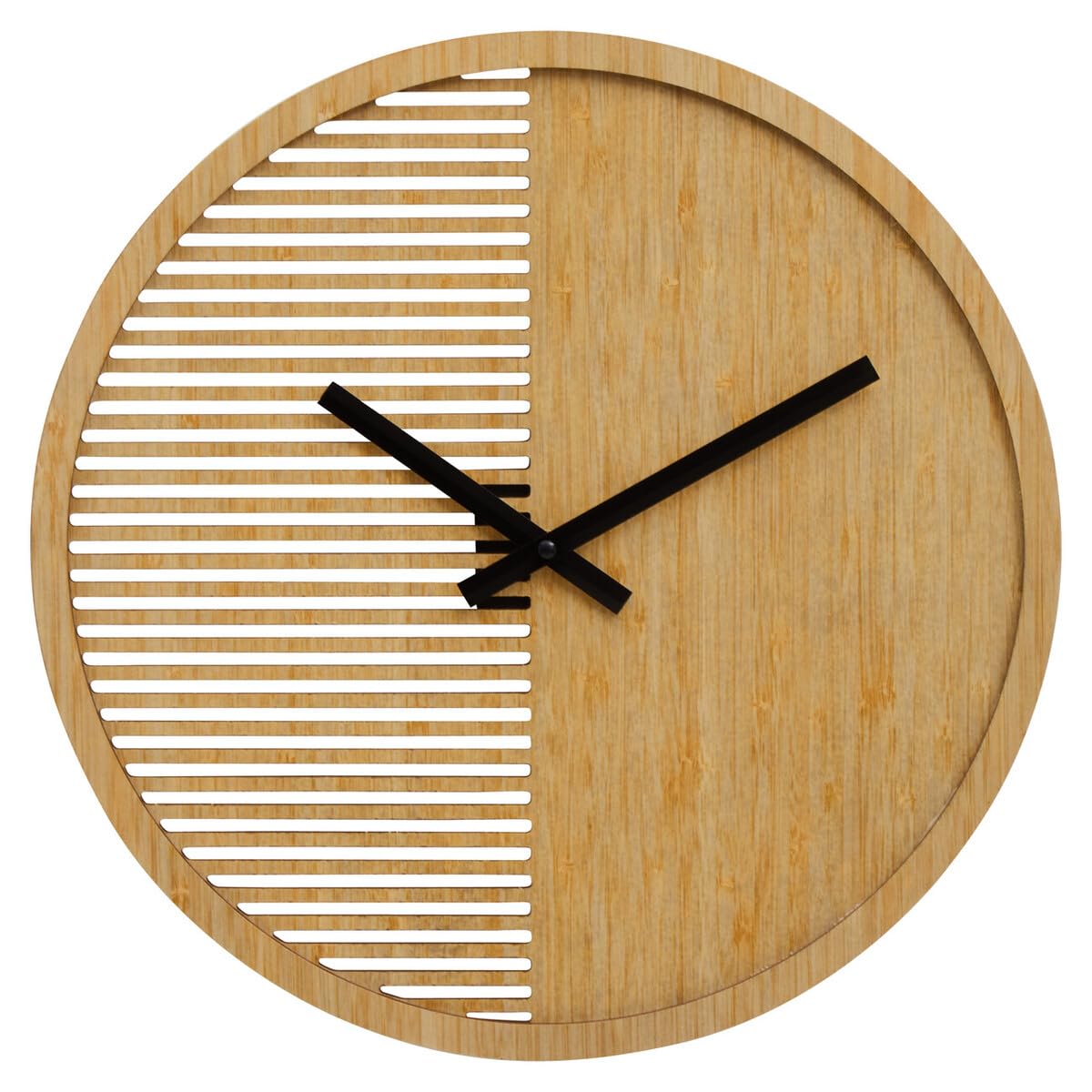 Premier Housewares Contemporary Small Wooden Wall Clock Natural Wood Effect Dial Scandi Design Clocks For Living Room Modern Wall Clock 40 x 40 x 5